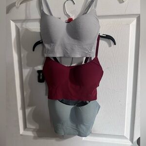 PINK Victoria's Secret Gray and Burgundy Bras